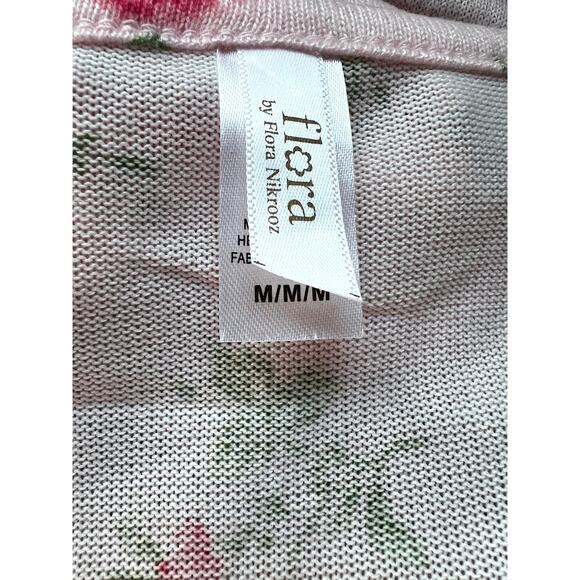 FLORA NIKROOZ JENNA PRINTED COZY SWEATER-KNIT PAJAMAS FLORAL PINK MEDIUM - Picture 4 of 10